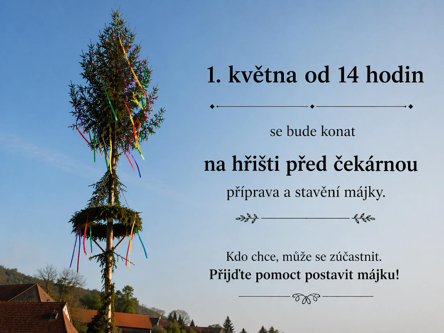 Stavění májky 2026